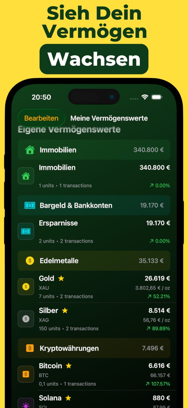 Live-Charts für Gold- und Silberpreise über verschiedene Zeiträume
